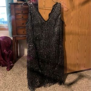 Black and silver hoco dress worn once.